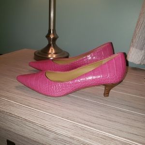 Pink Nine West low heels